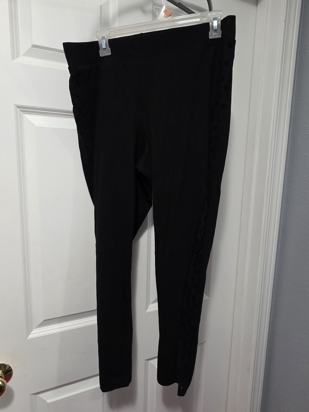 torrid Black High-Rise Slim Leggings with Subtle Side Detail